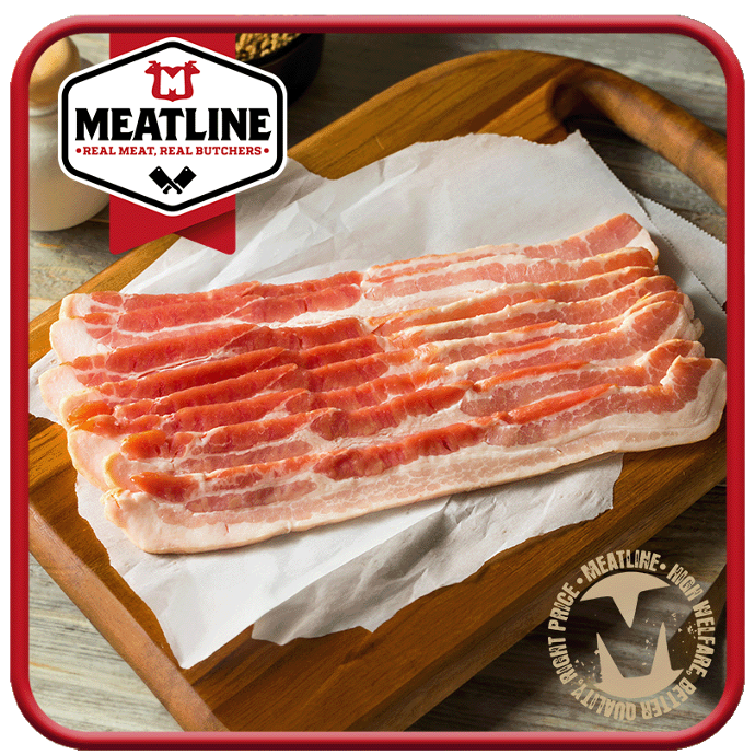 450g STREAKY BACON UN-SMOKED