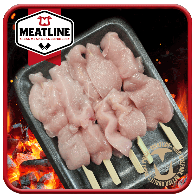 5 x 100g CHICKEN SKEWERS - OPTIONAL LUXURY MARINADE
