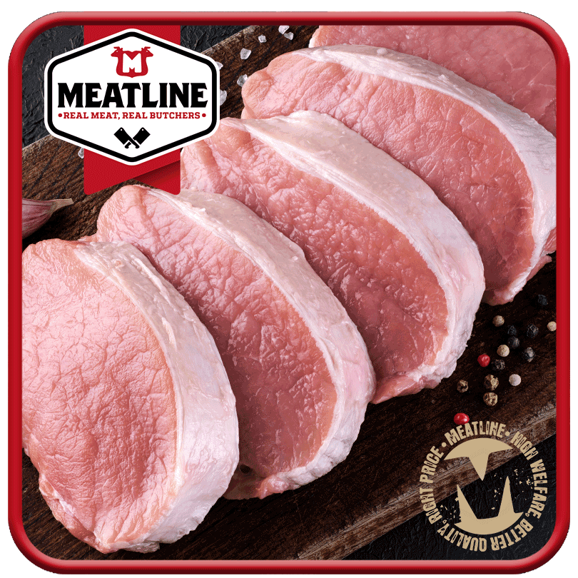 PORK LOIN STEAKS, from (1 kg (apx 6x6oz), Plain)